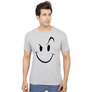                       Tee Town Graphic Print Men Round Neck Grey T-Shirt                                              