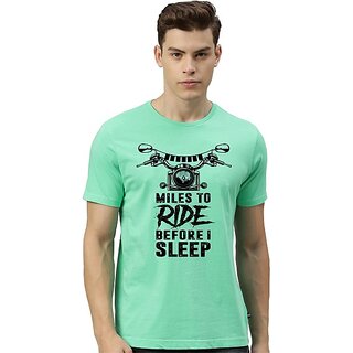                       Tee Town Printed Men Round Neck Green T-Shirt                                              