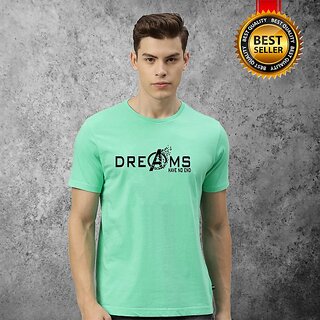                       Printed Men Light Green T-Shirt                                              