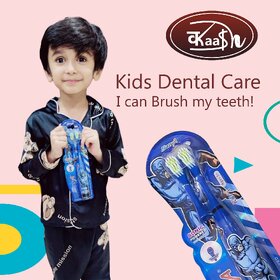 Kaash Kids Cartoon Printed Electric Toothbrush Extra Soft Toothbrush for Kids Blue