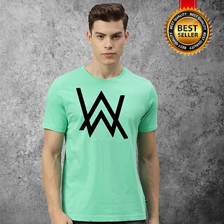                       Graphic Print Men Light Green T-Shirt                                              