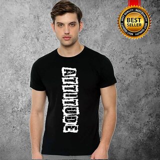                       Typography Men Black T-Shirt                                              