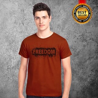                       Printed Men Maroon T-Shirt                                              