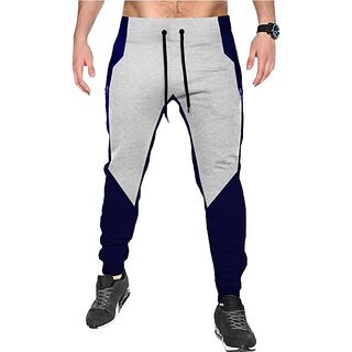                       Tee Town Colorblock Men Blue Track Pants                                              