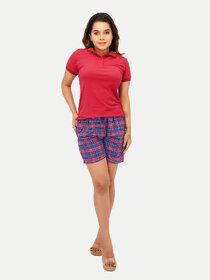 Women Maroon Polo T-shirt
