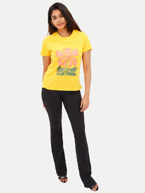 Women Lemon Printed Crew Neck T-shirt