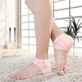 Wisholic Silicone Gel Heel Pad Socks for Pain Relief