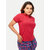 Women Maroon Polo T-shirt