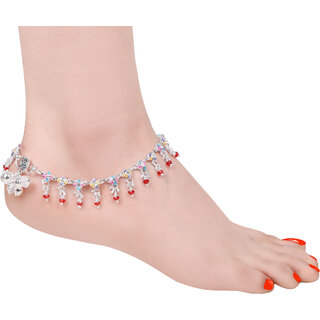 LaaLi Alloy Silver Designer Anklets