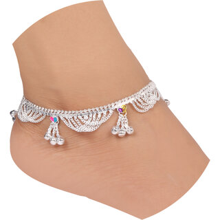 LaaLi Alloy Silver Designer Anklets