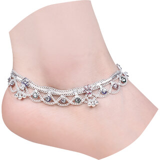                       LaaLi Alloy Multicolor Designer Anklets                                              