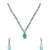 LaaLi Silver Plated Turquoise,Silver Alloy Necklace Set