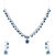 LaaLi Silver Plated Blue,White Alloy Necklace Set