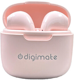 Digimate Robopods 2.0 Earbuds with Charging Case 6 Hours Play Time Bluetooth Version 5.3 with MIC (DG-EP03, Pink)