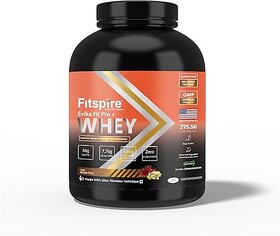 Fitspire Evika Fit Super Pro plus Whey Protein  36g Protein  7.8g BCAA  100 Authentic And No Adulteration  Muscle Growth And Recovery  DigeZyme For Easy Digestion (Kesar Pista 4 lbs)