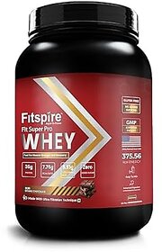 Fitspire Fit Super Pro Whey Protein 36g Protein 7.8g BCAA 100 Authentic And No Adulteration Muscle Growth And Recovery DigeZyme For Easy Digestion (Double Chocolate 2 lbs 30 Servings)