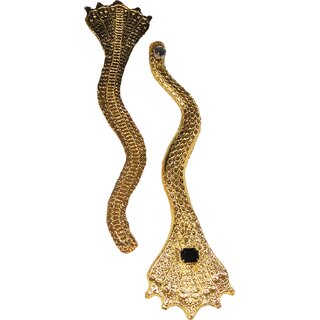                       Ratna Jadit Gold Plated Nag-Nagin Joda / Snake Pair For Kaal Sarp Yog / Dosha Ranga Remedy / Lead Snake 2 Pcs.                                              