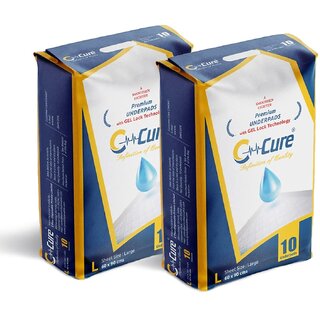                       C-Cure Premium Disposable Underpads Large 60X 90cm Leak Proof  Comfort Protection Under Pads Pack of 20                                              