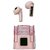 Digimate Zippods 2.0 Earbuds with Charging Case 15 Hours Play Time Bluetooth Version 3 with MIC (DG-EP05, Pink)