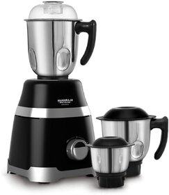 Maharaja Whiteline MX-220 1000 W Ultramax HD 3 Stainless Steel Jar Mixer Grinder (Black with Chrome