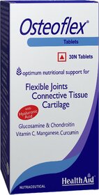 HealthAid I Osteoflex I Glucosamine HCI I Chondroitin Sulphate I Turmeric I Hyaluronic Acid I Vitamin C I Manganese I 30 Tablets