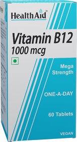 HealthAid I Vitamin B12 1000 g I Mega Strength I 60 Tablets