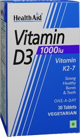 HealthAid I Vitamin D3 1000 iu I Cholecalciferol I 30 Tablets