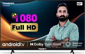 Foxsky 109 cm (43 inches) Full HD Smart LED TV 43FSFHS With Black (Frameless Edition) (Dolby Audio)