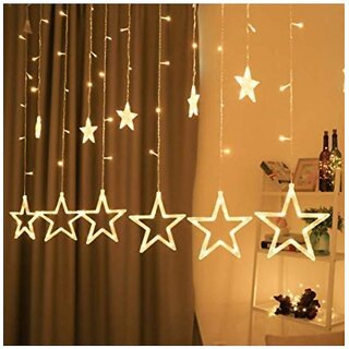 DAYBETTER Star Curtain Lights 12 Stars,108 String Led Light 2.5 Meter for Christmas Decoration DAYBETTER Star Curtain Lights 12 Stars,108 String Led Light 2.5 Meter for Christmas Decoration