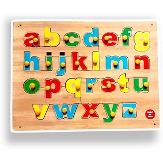                       Aasiyaenterprises Wooden Abc Small Letters Learning Educational Puzzle Board Toy For Kids (Multicolor)                                              