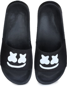 Stunt Casual Black Color Slippers for Men, Comfortable and Stylish Footwear for Everyday Use