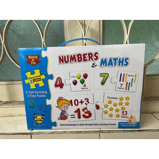                       Number  Maths 2 in 1 Puzzle for kids                                              