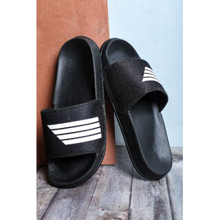                       Stunt Casual Black Color Slippers For Men                                              