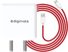 Digimate 65W Fast Charger with USB to Type C Cable Combo | Compatible with OnePlus, Samsung, Realme, Redmi, Nothing, |C Type Charger