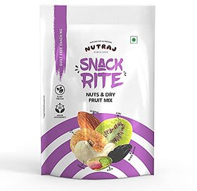 Nutraj Snackrite Nuts and Dry Fruits Mix (Almond Kernel, Cashew, Pista, Anjeer Diced, Kiwi Diced, Black Raisin) - 150g Pack of 1