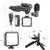 Digimate Foldable Mobile Vlogging Kit with Microphone Tripod Stand and LED Light Vlogging Mobile Tripod Kit (Black, Supports Up to 1500)