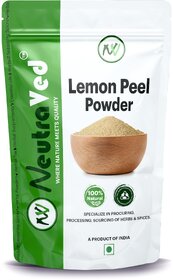 NeutraVed Lemon Peel Powder - 200g  Natural Vitamin C Skin Cleanse  for Face Pack and Face Mask - 200 Grams