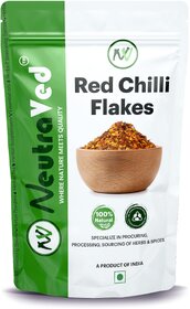 NeutraVed Chilli Flakes  Dried Red Chilli Flakes  100 Natural  Pizza, Pasta, Sandwich Uses 400g