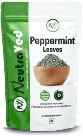 NeutraVed Peppermint Tea 70g  Loose Mint Leaves for Mint Tea  Organic Tea Leaves in Zipper Pack - 70 Gram