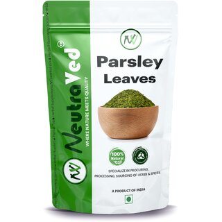                       NeutraVed Parsley Dried Leaves (Flakes) 70g  Export Grade Herb for Seasoning Pasta, Curries, Sauces and Tea  No Added Colour and Preservatives  Food-Grade Stand-Up Zipper Pouch - 70g                                              