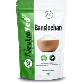                       NeutraVed Banslochan  Vanshlochan Used for Bones, Frizzy Hair, Dy Skin  Stand-Up Zipper Pouch Easy Uses - 250g                                              