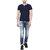 Fidato Men's Round Neck Half Sleeves Multicolor Tshirt (FDMARNC89)