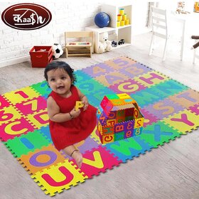 Kaash collections Alphanumeric Puzzle Foam Mat for Kids(A-Z  0-9) Alphabet,Numerals Puzzle, Colorful Kids Rug Play Mat