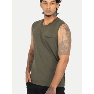                       Men olive Tank Top                                              