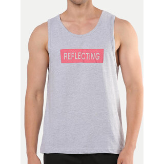 Men Grey Textured and Printed Sports T-shirt with detailing Men Grey Textured and Printed Sports T-shirt with detailing