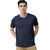 Men Navy V neck T-shirt