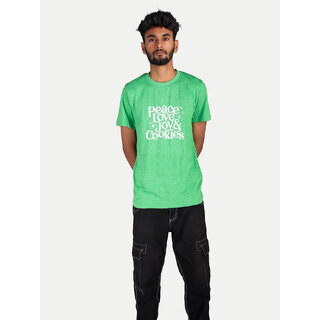 Men Green Crew neck Printed T-shirts Men Green Crew neck Printed T-shirts