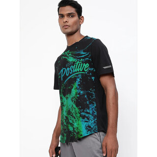 Men Black Graphic Printed Crew Neck regular Fit T-shirt Men Black Graphic Printed Crew Neck regular Fit T-shirt