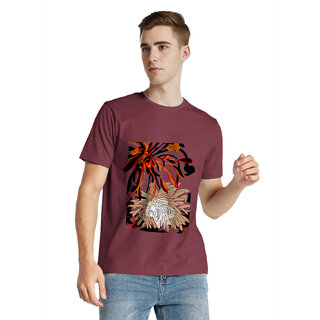 Men Onion Red Printed Crew Neck T-shirt Men Onion Red Printed Crew Neck T-shirt