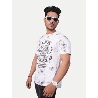 Men Tie & Dye Printed Tees- White Colour Men Tie & Dye Printed Tees- White Colour